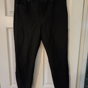 Black polyester blend dress pants. Size 14